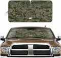 Windshield Sun Shade for Ram 3500 2010-2018, Foldable Truck Sunshade, UV Heat Blocker, Front Window Sun Shield, Interior Protection, Keeps Cab Cool, Heavy Duty Truck Accessory - Green Camo
