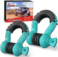 Nilight 2 PCS 3/4" D-Ring Shackle with 7/8" Screw Pin | 41,887lbs Break Strength Heavy Duty Off Road Recovery Shackle with Isolators Washers for Tow Strap,Winch,Off-Road Truck