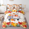 Erosebridal Farm Truck Car Full Size Comforter Set - Bedding Set Full 7 Pieces,Thanksgiving Pumpkin Fall Leaves Bed in a Bag Autumn Harvest Farmhouse Bed Set with Comforter,Sheets,Pillowcases & Shams by Erosebridal