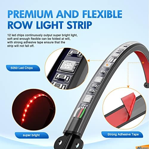 Nilight 4PCS USB Car Interior Neon Accent Lights RGB App and Button Control