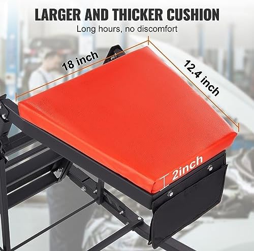 VEVOR Top Automotive Creeper, Engine Creeper 42.5"-64.8", 400 LBS Capacity High Top Creeper, 4 Swivel Caster Wheels, Padded Deck, Creeper for Home Garage, Workshop Repair Maintenance - Image 4