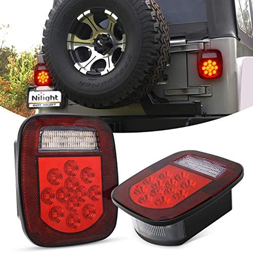 Nilight 2PCS 39 LED Combination Trailer Tail Lights, Universal Stud Mount