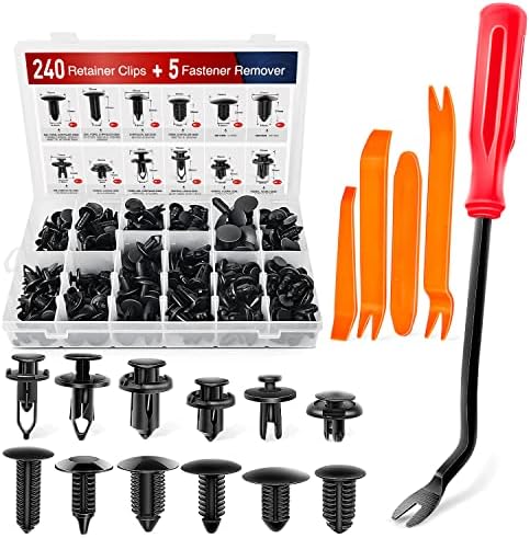 Nilight 240PCS Bumper Retainer Clips, Car Plastic Rivets Fasteners Remover Push Retainer Kit -Door Trim Panel Clips for Toyota GM Ford Honda Acura Chrysler,2 Years Warranty by Nilight