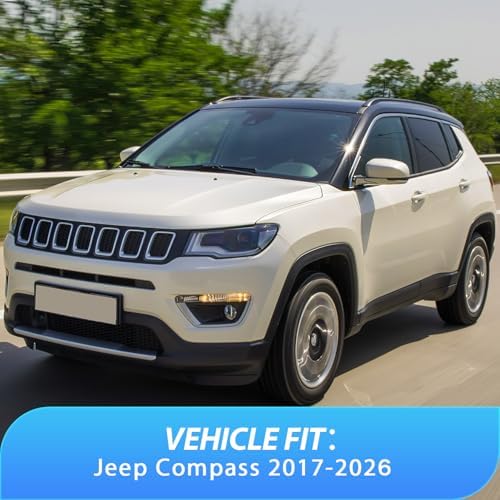 Nilight Vent Window Visors for Jeep Compass 2017-2026, in-Channel, 4PCS