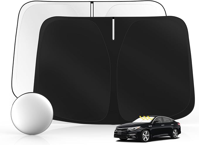 Windshield Sun Shade for Kia Optima 2016-2020 Foldable Sunshade Custom Fit by SULAGIWINDSHIELDSUNSHADE