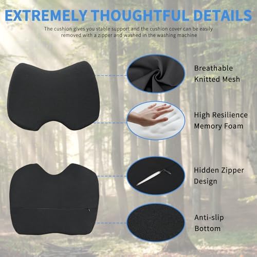 Nilight Car Seat Cushion 1PC Black Memory Foam Mesh Universal Breathable