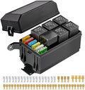 Nilight 12V Fuse Relay Box 6 Relays 6 Slots ATC ATO Blade Fuse Holder 4Pin 5Pin Terminal 40A Relay Waterproof Block Kit Universal for Automotive Car Truck Camper Marine Boat