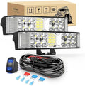 Nilight Side Shooter LED Lights 2PCS 6.5 Inch with Wiring Kit for Truck SUV
