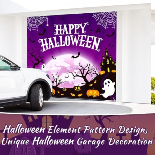 Tudomro 7 X8 ft Happy Halloween Garage Door Banner Decorations Funny - Image 5