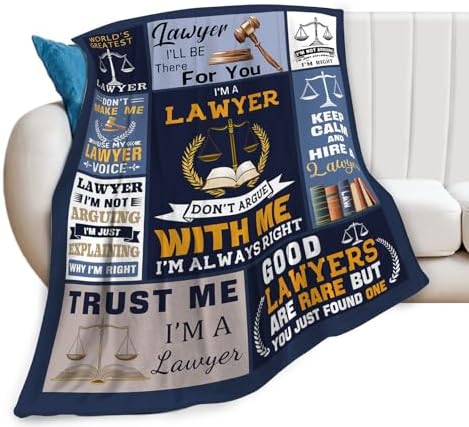Lawyer Blanket Lawyer Throw Blankets Legal Humor Quotes Print Cozy Fleece Flannel Stuff Plush Lightweight Bedding Lover Gifts for Men Women Adults for Couch Sofa Bed Decor 60"X80" by Unknown