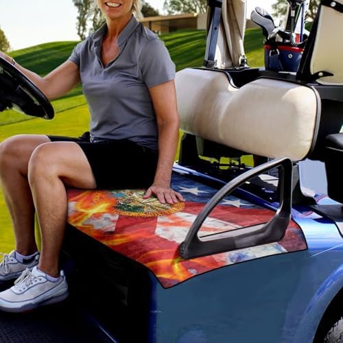 Yewattles Golf Cart Seat Cover Portable Club Car Seat Towel Universal Fit 2-Seat Golf Cart - Image 3