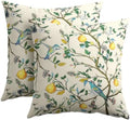 Floral Botanical Throw Pillow Covers 16x16 Set of 2 Hummingbird Pear Thanksgiving Pillow Covers Watercolor Cottagecore Pillowcase for Kitchen Sofa Cushion Outdoor Couch Bedroom Living Room Decoration by Trongr