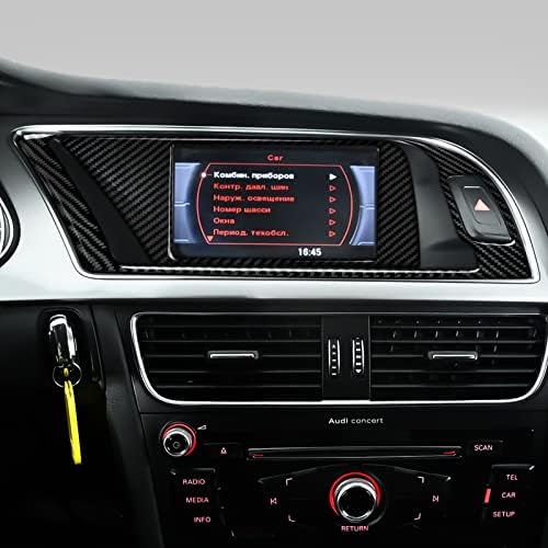 Car Multimedia Control Panel Decals for Audi A4 A5 S4 S5 2009-2016 Accessories Carbon Fiber Interior Interior Stickers, 6.5inch