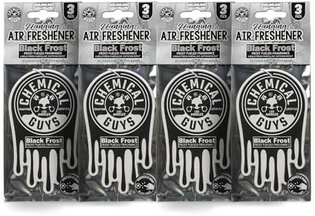 Chemical Guys, Hanging Air Fresheners, Black Frost Scent, 12 Pack, for Cars - Image 5