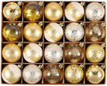 DecobyHannah 20ct Gold White Christmas Ornaments Tree Decorations, 2.36Inch by DecorbyHannah