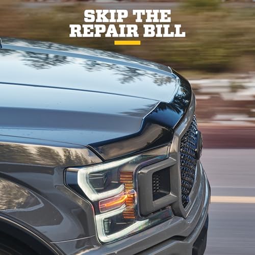 Husky Liners Aeroskin Hood Protector Low Profile Deflector/Bug Shield | Fits 2023-2026 Honda Pilot | Hood, 1-pc Chrome - 2892230