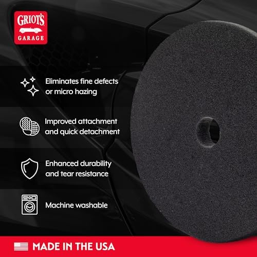 Griot's Garage BOSS 6.5" Fast Correcting Foam Pads for Car Polishing and Detailing, Buffing Pads for Moderate to Severe Scratch Removal, Set of 2 - Image 3