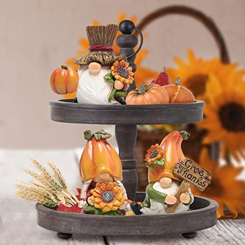 Hodao Thanksgiving Gnomes Decorations, Fall Pumpkin Elf Decor for Home 3pcs - Image 4