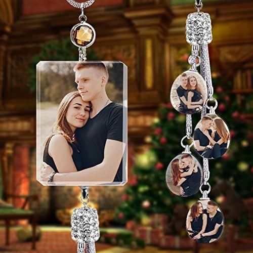 Decorative Pendant Crystal Diamond car Interior Rearview Mirror Pendant Photo Custom Decoration Home Furnishing Thanksgiving Gift - Image 5