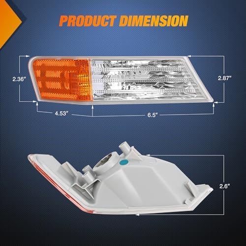 Nilight Front Turn Signals Light For 2007-2017 Jeep Patriot Passenger Side