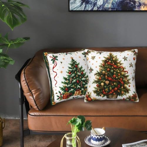 Christmas Trees Throw Pillow Covers 18x18 inch Set of 2 - Image 6