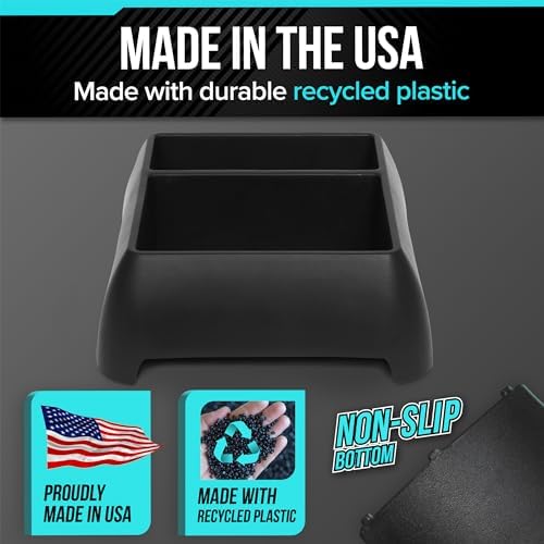 Moblorg Heavy Duty Storage Organizer for Vehicle Trunk, Garage, Under Sink Organizer, Recycled Plastic, Made in USA (Black) - Image 6