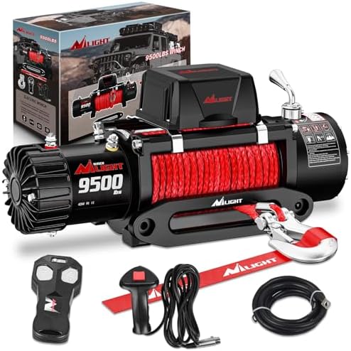 Nilight 9500 LBS Electric Winch 12V Portable Winches for Trailer Jeep ATV by Nilight