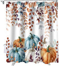 LooPoP Fall Shower Curtain Autumn Maple Leaves Bathroom Curtains with Hooks, Waterproof Polyester Fabric Thanksgiving Harvest Pumpkin Shower Curtains Set for Bathroom Bathtubs Decor 72x72 Inch by LooPoP
