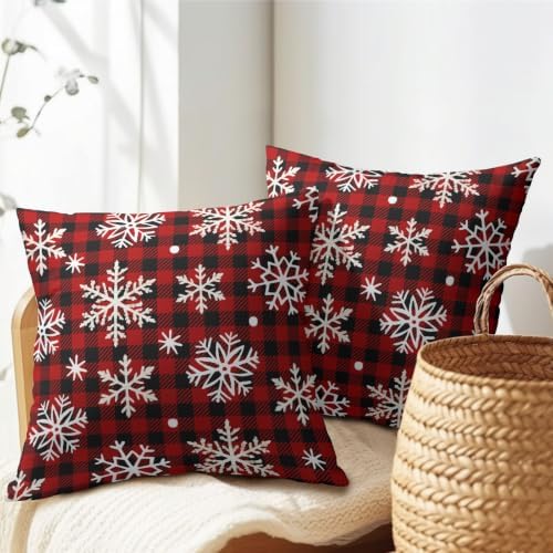 Winter Christmas Snowflake Pillow Covers 20x20 Set of 2 Highly Absorbent - Image 7