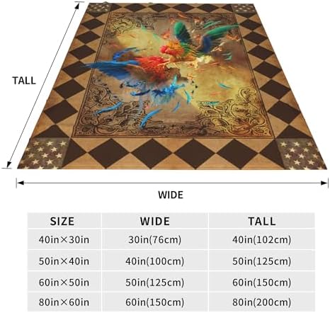 Chicken Blanket Soft Fuzzy Throw Blanket Funny Colorful Rooster Flannel Blanket for Bed Sofa Couch Chicken Decor Cock Gifts Funny Warm Cozy Blankets for Womens Mens Kid All Season 80"x 60" - Image 4