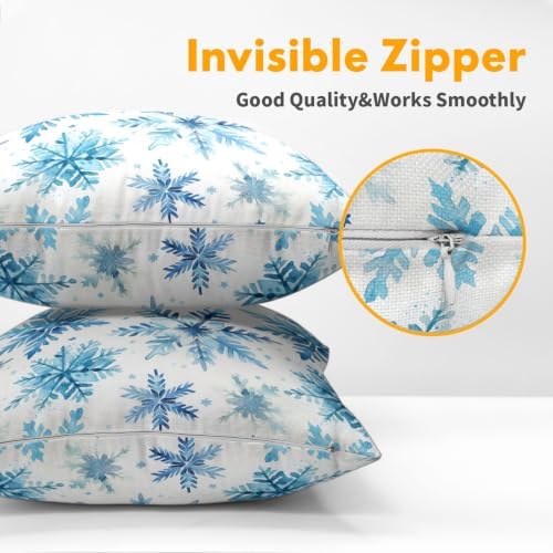 Christmas Snowflake Pillow Covers 18x18 Set of 2 Highly Absorbent - Image 5