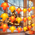 12Ft 20 LED Fall String Lights Plug in Orange Yellow Maple Leaf String Lights Waterproof, for Autumn Home Porch Bedroom Mantel Staircase Fence Fall Decor and Thanksgiving Decorations Indoor Outdoor by SOTOPOO
