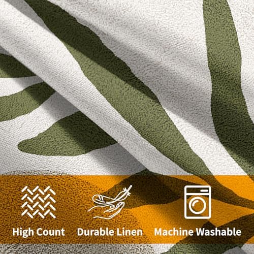 Spring Boho Pillow Covers 20x20 Set of 2 Abstract Mid Century Throw Pillow Covers Green Pillowcase Linen Decoration Farmhouse Soft Decorative Aesthetic Cushion Case Couch for Indoor Outdoor Home Decor - Image 6