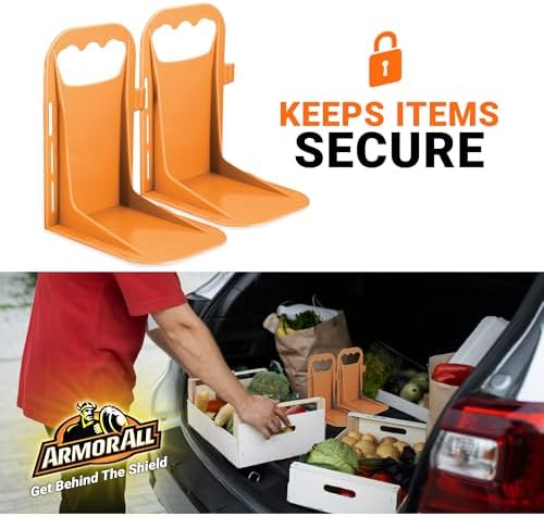 Armor All Trunk Cargo Blocks, Cargo Dividers, Trunk Dividers, Hook & Loop Trunk Organizer Blocks to Hold Cargo in Place, Cargo Containment System for Cars, Trucks, SUVs, Vans, 2 Pieces
