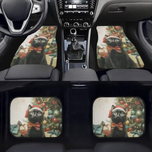 Black Cat Car Floor Mats Xmas Decor