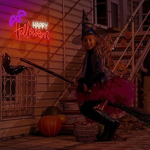 Treela Happy Halloween Neon Sign Halloween LED Neon Light Wall Decor - Image 4