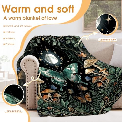 Butterfly Throw Blanket, Birthday for Women Girls Teens, Soft Cozy Polyester Blanket for Couch Sofa Bed, Lightweight Warm Decorative Throw for Living Room Bedroom,50"x60" - Image 3