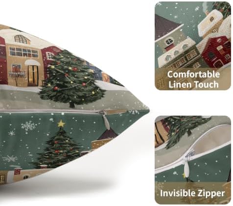 Winter Christmas House Lumber Pillow Covers 12x20 Set of 2 Highly Absorbent - Image 5