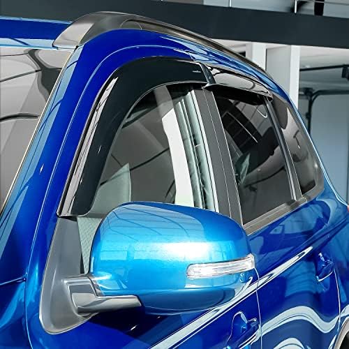 Goodyear shatterproof Side Window deflectors for Mitsubishi Outlander 2014-2021, Tape-on Rain Guards, Window Visors for Cars, Vent Deflector, Vent Visor, Car Accessories, 4 pcs - GY008863