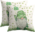 St Patricks Day Pillow Covers 20x20 Set of 2 Shamrock Gnome Throw Pillow Covers Rustic Spring Pillowcase Linen Decoration Farmhouse Decorative Sage Green Cushion Case Couch for Indoor Home Decor by Unknown