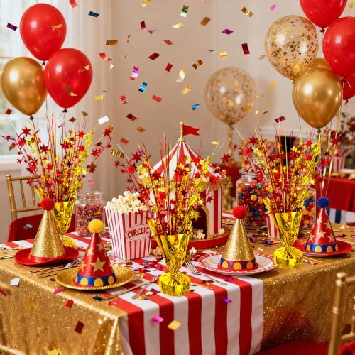 Red and Gold Party Decoration Thanksgiving Fall Table Centerpiece - Image 5