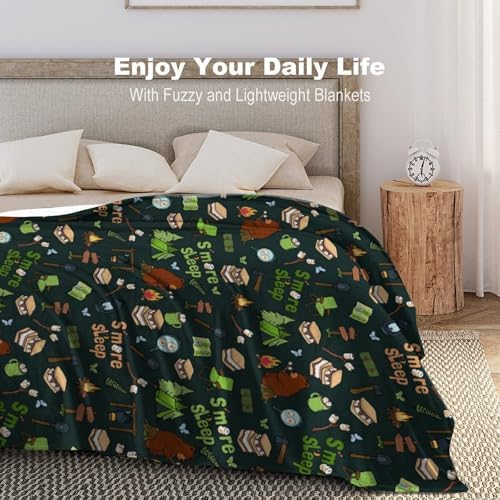 Socira Funny S More Camping Blanket Throw Blanket Funny S More Camping Gifts for Women Men Soft Sofa Throws for Travel Camping Bed Home Decor Car Birthday Gift 60"*80"（150 * 200cm） - Image 6