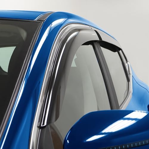 Goodyear Shatterproof Window Deflectors for Nissan Rogue Sport 2017-2022, Tape-on Rain Guards, Window Visors, Vent Deflector Visor, Car Accessories, 4 pcs. - GY008813