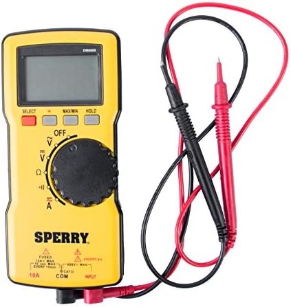 Digital Thin Multimeter, Auto Ranging 600V AC/DC, 10A, Yellow - Image 2
