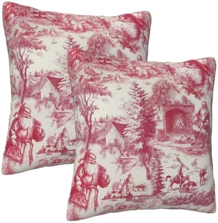 Vintage Santa Claus Throw Pillow Covers 18x18 inch Set of 2 - Image 2