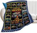 Truck Blanket Trucks Throw Blanket Truck Car Lover Gift for Boys Kids Room Decor Soft Warm Fleece Flannel Plush Blankets for Couch Sofa Bed 50"X60" by Unknown