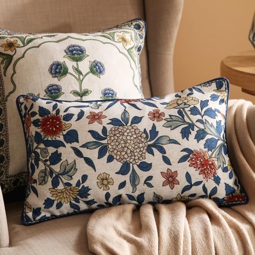 patdrea Designer Vintage French Throw Pillow Cover,12"x20",Set of 2 - Image 3
