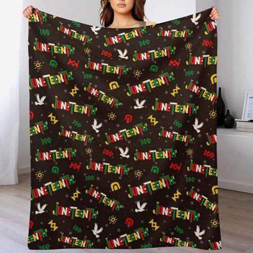 Socira African Juneteenth Blanket Throw Blanket African Juneteenth Gifts for Women Men Soft Sofa Throws for Travel Camping Bed Home Decor Car Birthday Gift 60"*80"（150 * 200cm） - Image 2