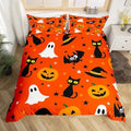 Feelyou Halloween Ghost Pumpkin Bedding Set Twin Size Adults by Feelyou
