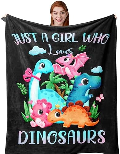 Amonee-YL Dinosaur Blanket, Dinosaur Blanket for Girls 40"X50", Dino Gifts by Amonee-YL